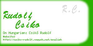 rudolf csiko business card